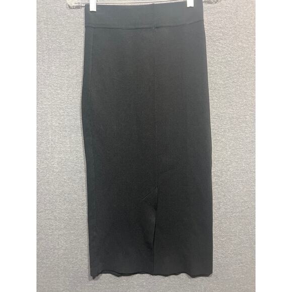 Zara Womens High Waist Pencil Knee Length Black Wool Blend Skirt Size M - Picture 5 of 9